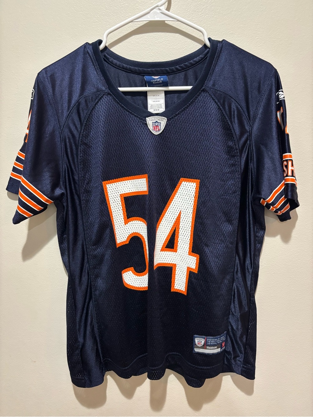 NFL Reebok Chicago Bears Brian Urlacher 54 Football Jersey Women’s Medium